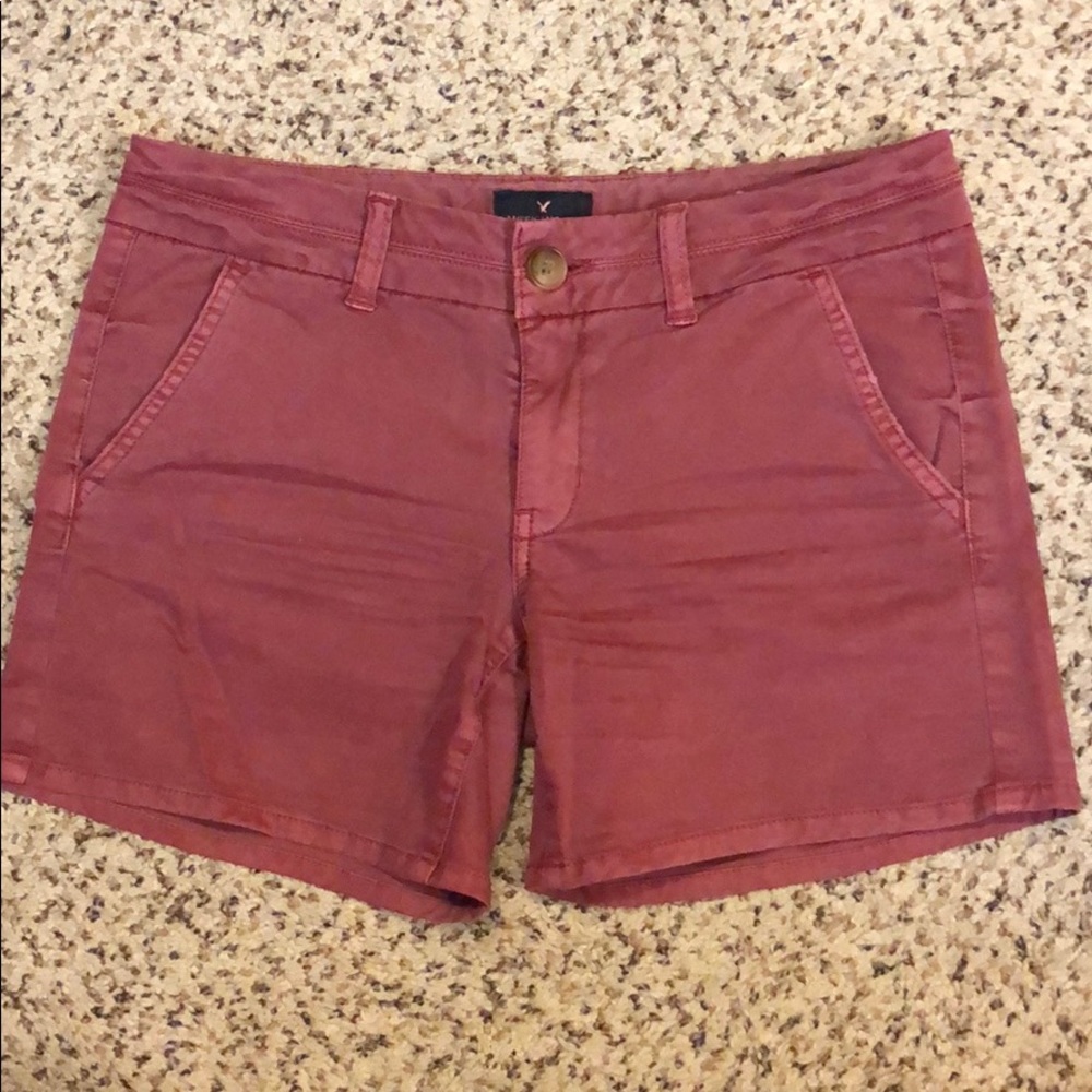 American Eagle stretch midi shorts